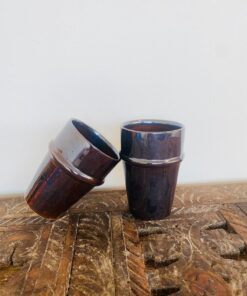 Metallic Handmade Moroccan Mug| Set of 2 | Modern Beldi Mug
