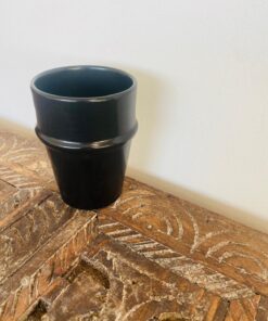 Black Handmade Moroccan Mug | Set of 2 | Modern Beldi Mug