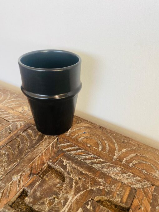 Black Handmade Moroccan Mug | Set of 2 | Modern Beldi Mug