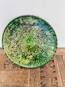 Tamegroute fruit bowl | Green | Moroccan Pottery Green | ø 30 cm 123