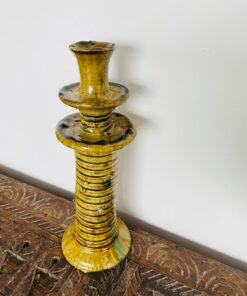 Tamegroute Candlestick Mustard Yellow 29cm