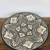 Safi Pottery Plate | Black White | Handmade | Moroccan Pottery | 35 cm