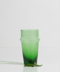 Traditional Beldi Glass | Green | Moroccan Recycled Glass | Set of 6 | XL
