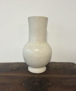 Moroccan Tadelakt Vase | 30 cm White | Moroccan Handmade Vase 06