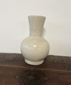 Moroccan Tadelakt Vase | 28 cm White | Moroccan Handmade Vase 05