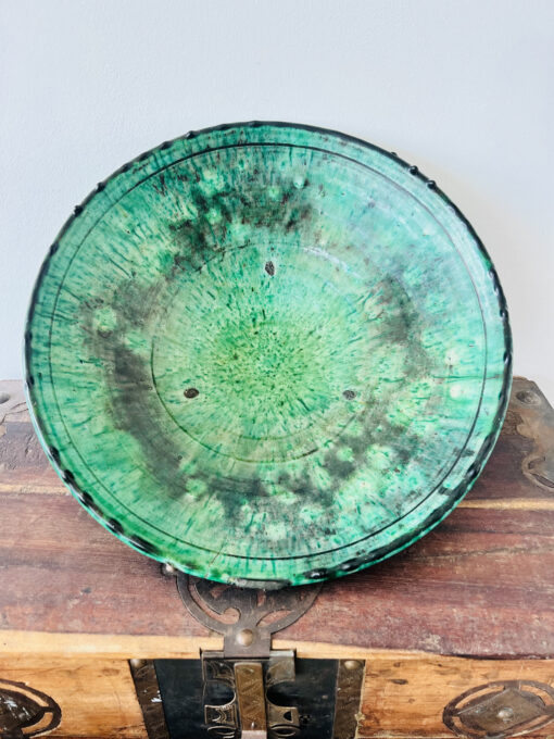 Tamegroute Bowl | Green | Moroccan Pottery Salad bowl | ø 40 cm 122