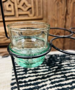 Traditional Beldi Glass | Azur | Moroccan Recycled Espresso Glass | Set of 6