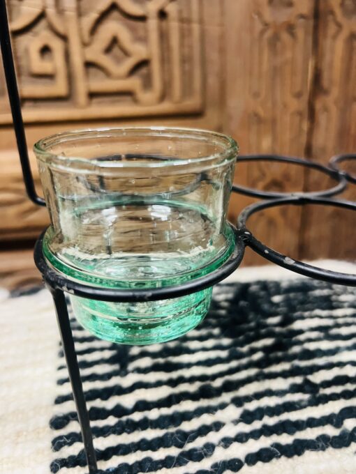 Traditional Beldi Glass | Azur | Moroccan Recycled Espresso Glass | Set of 6